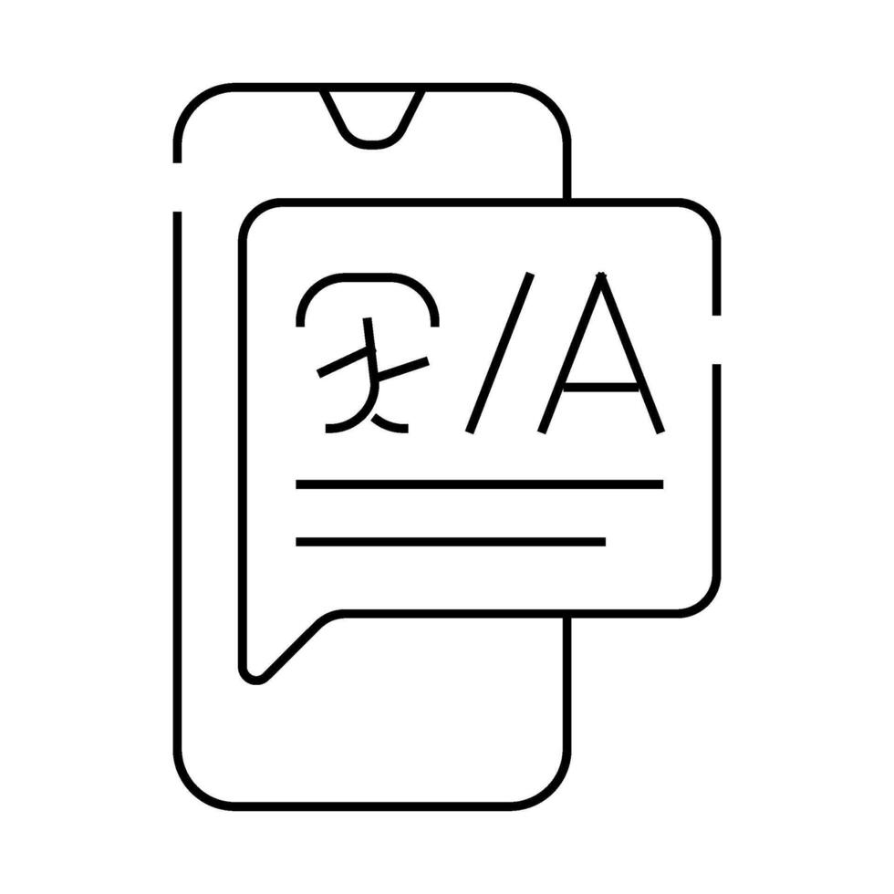 trabslator and can speak on international language call center operator line icon illustration flat vector