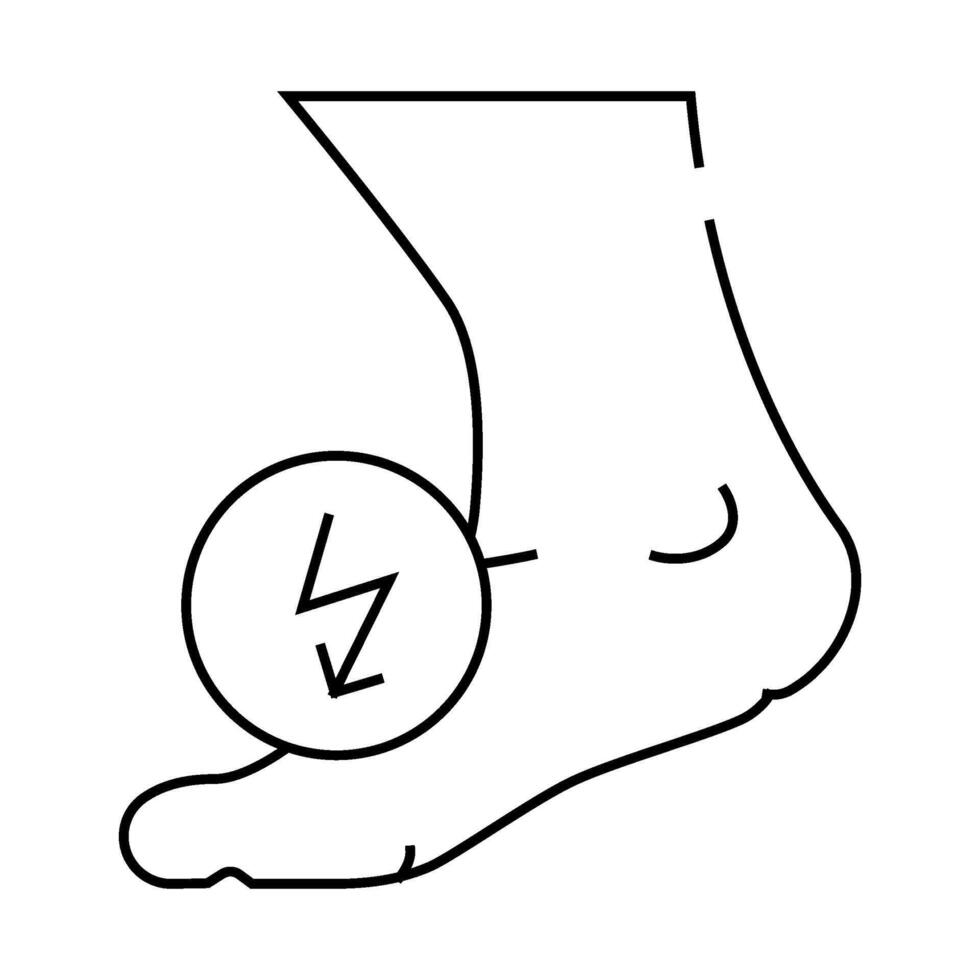 leg cutting ache when walking line icon illustration vector
