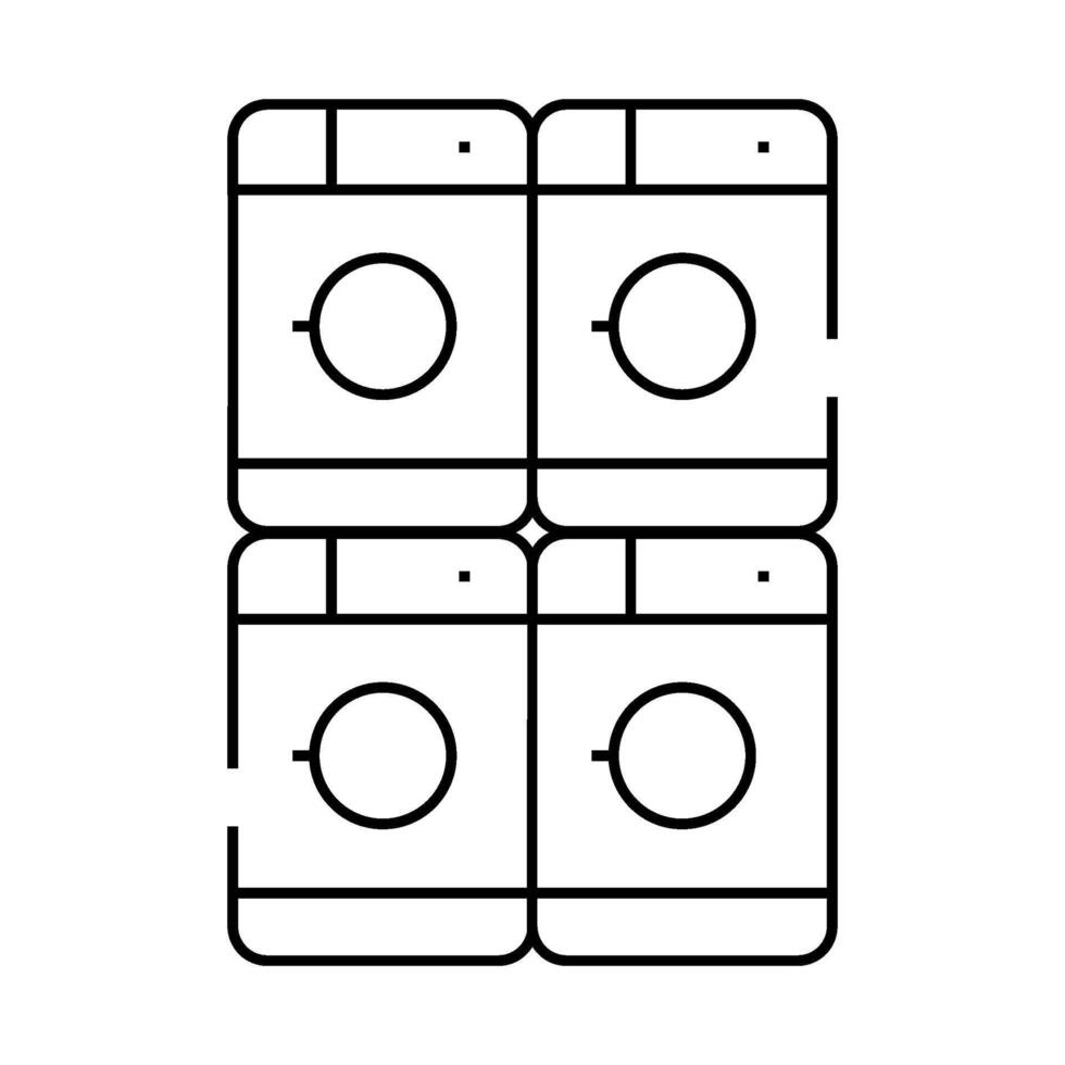 laundry service machines line icon illustration vector