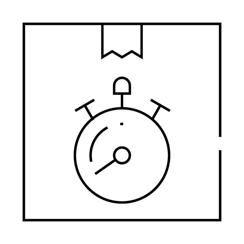 fast delivering or time out line icon illustration vector