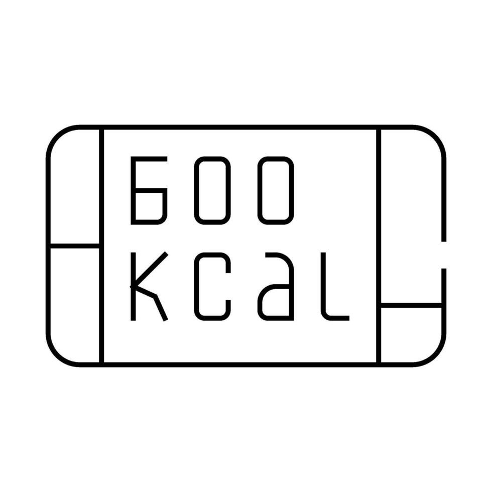 food kcal line icon isolated illustration vector