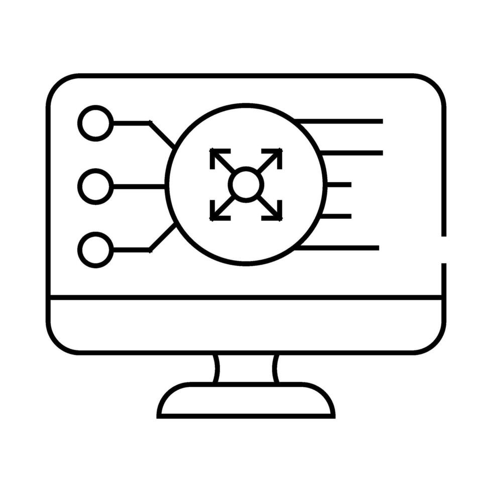 traffic control line icon illustration flat vector