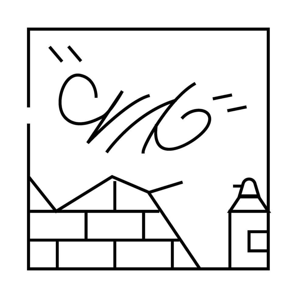 graffiti on wall line icon illustration vector