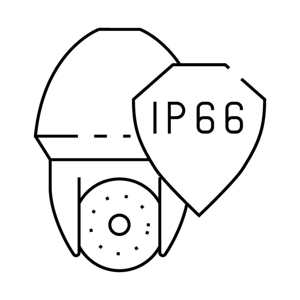 dust and moisture protection standard camera ip68 line icon illustration vector