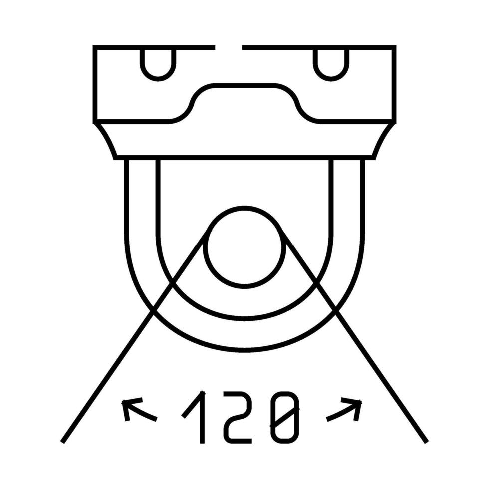 viewing angle camera line icon illustration vector