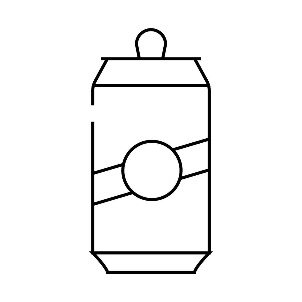 soda or beer drink bottle line icon illustration vector