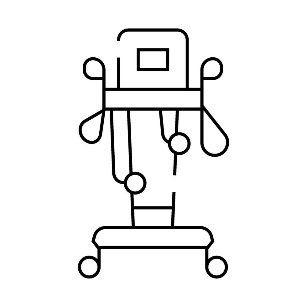 physiotherapy complex line icon illustration flat vector