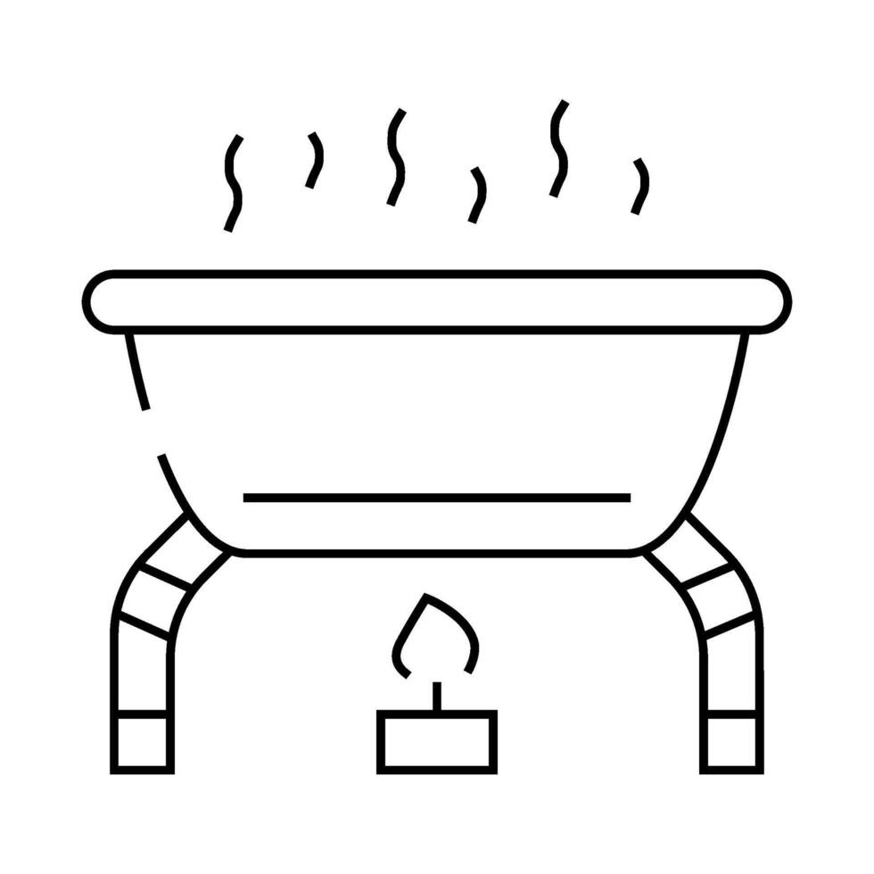 table food warmer line icon illustration vector