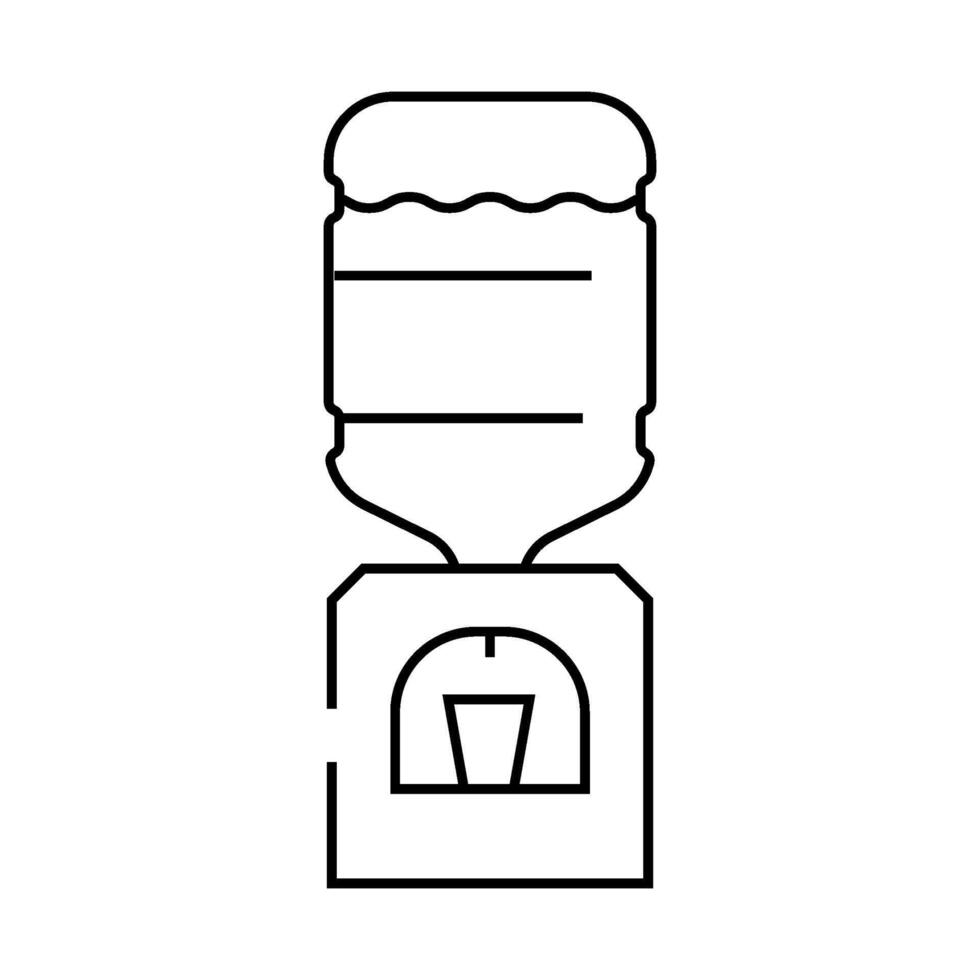 water cooler line icon illustration flat vector