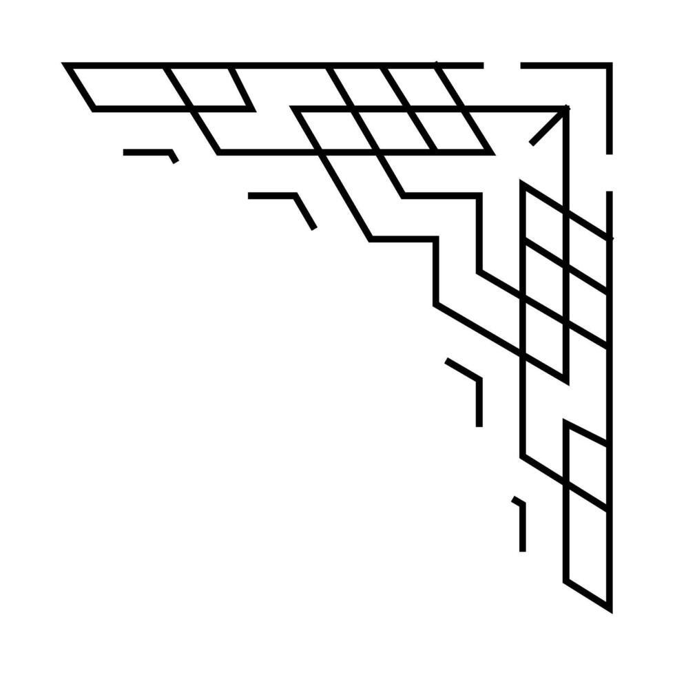style corner line icon illustration flat vector