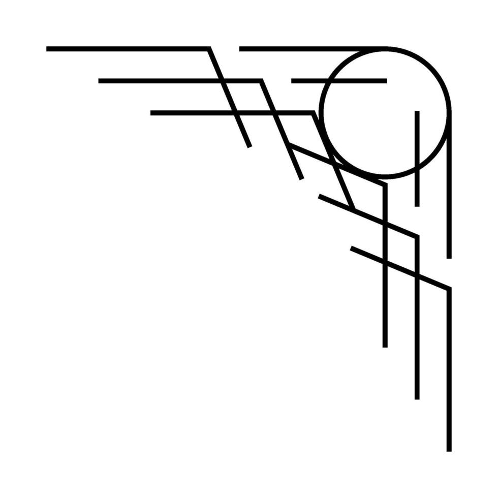 elegance corner line icon illustration flat vector