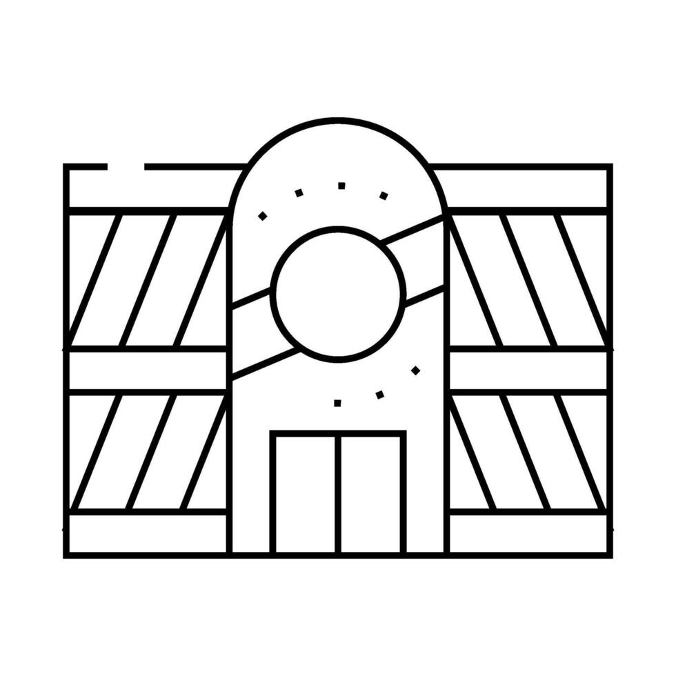 night club building line icon illustration vector