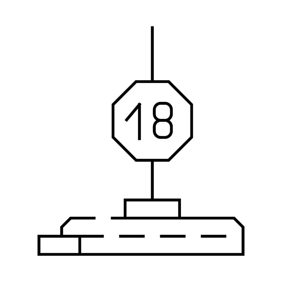 pylon for striptease line icon illustration vector