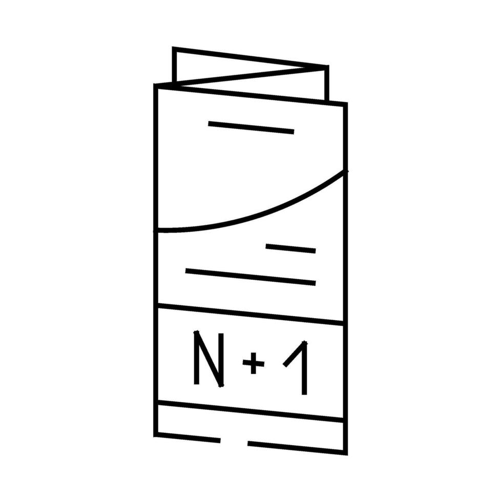 numbering booklet line icon illustration line vector