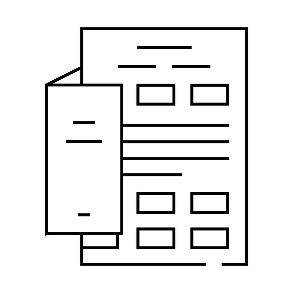 insert booklet line icon illustration line vector