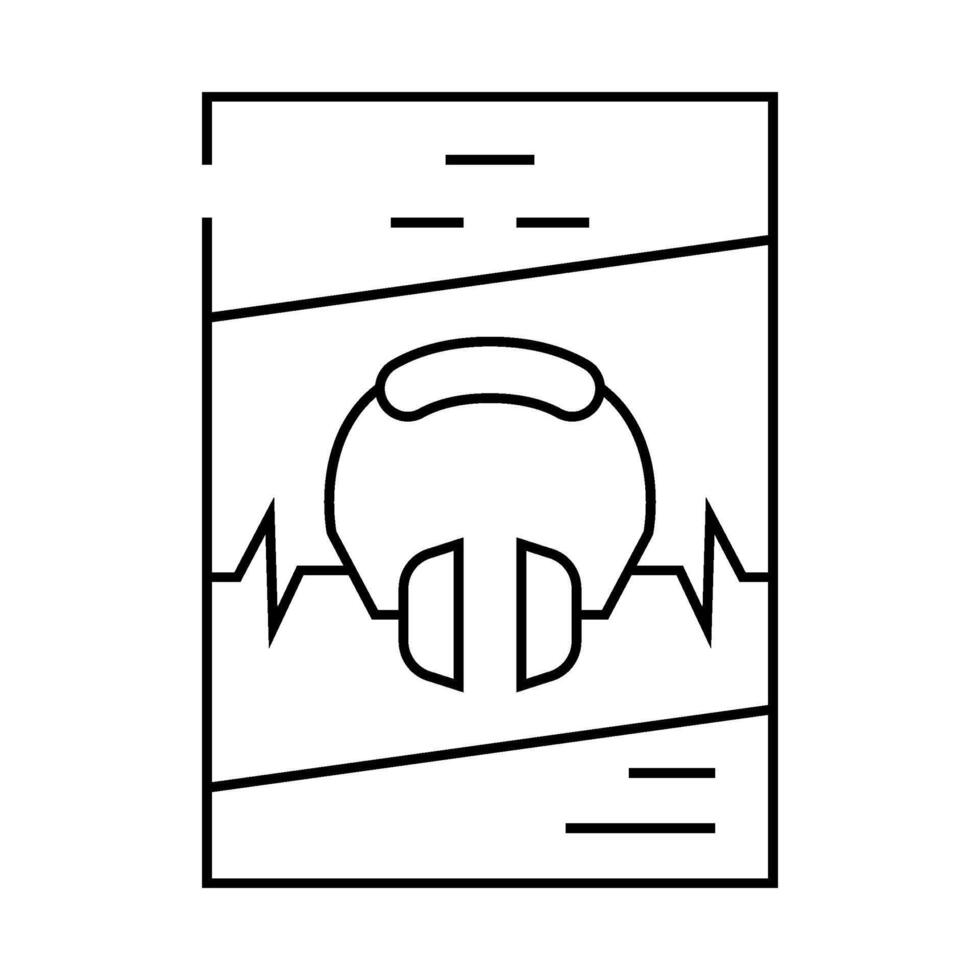 poster disco club line icon illustration vector