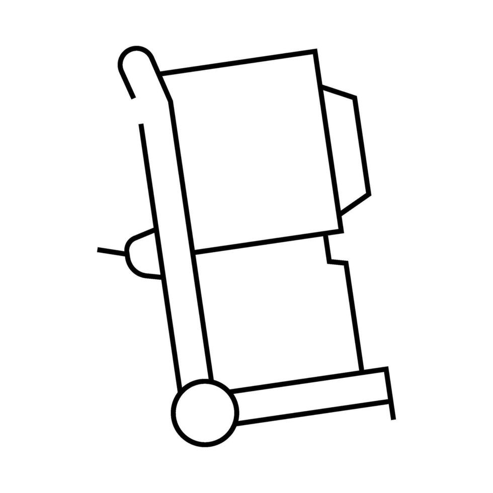 delivery and installation of equipment line icon illustration vector