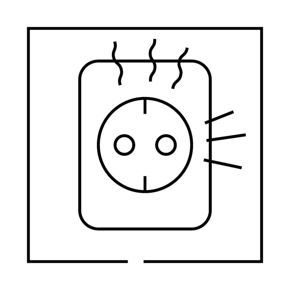 socket repair line icon illustration line vector
