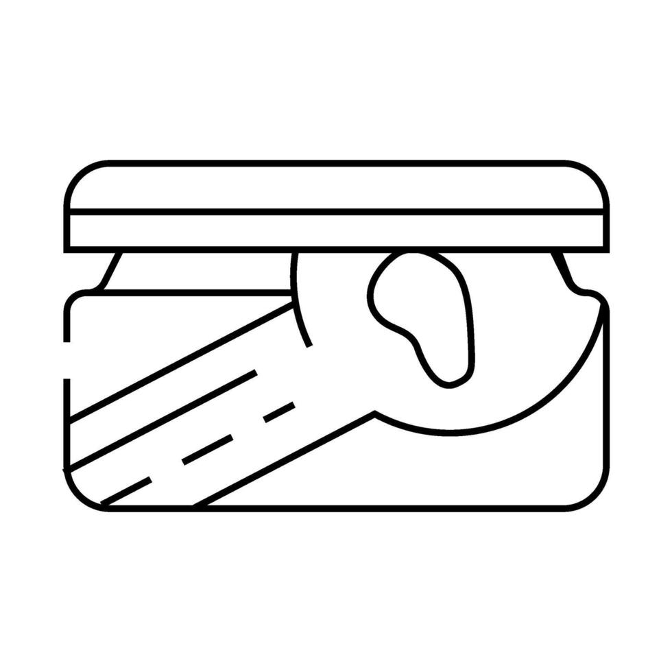 jam or puree mango container line icon illustration vector