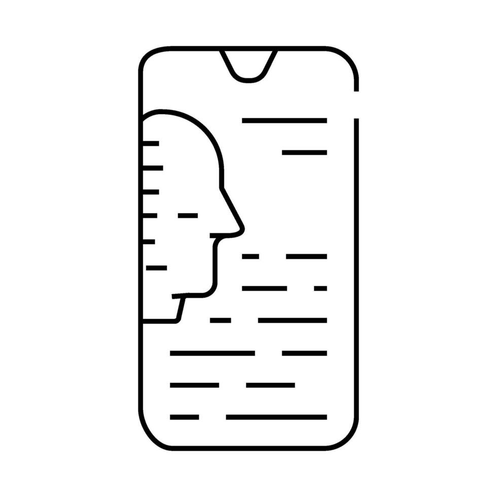 mobile bot line icon illustration line vector