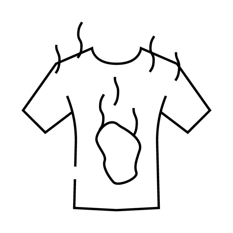 dirty clothes smell line icon illustration vector