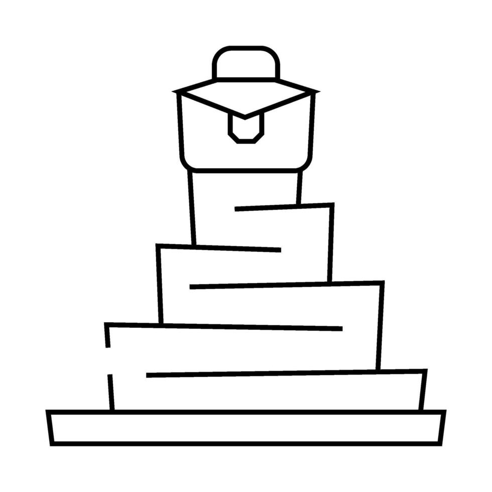 career growth line icon illustration line vector
