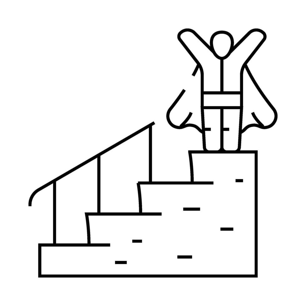 career advancement line icon illustration line vector