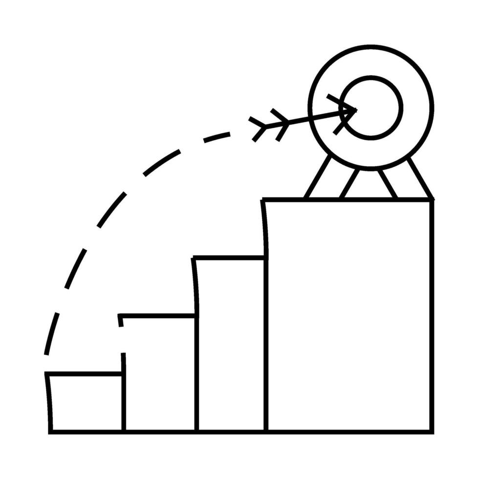 target aim shoot line icon illustration vector