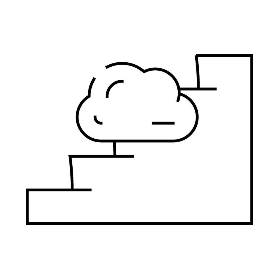 stairway to heaven line icon illustration vector