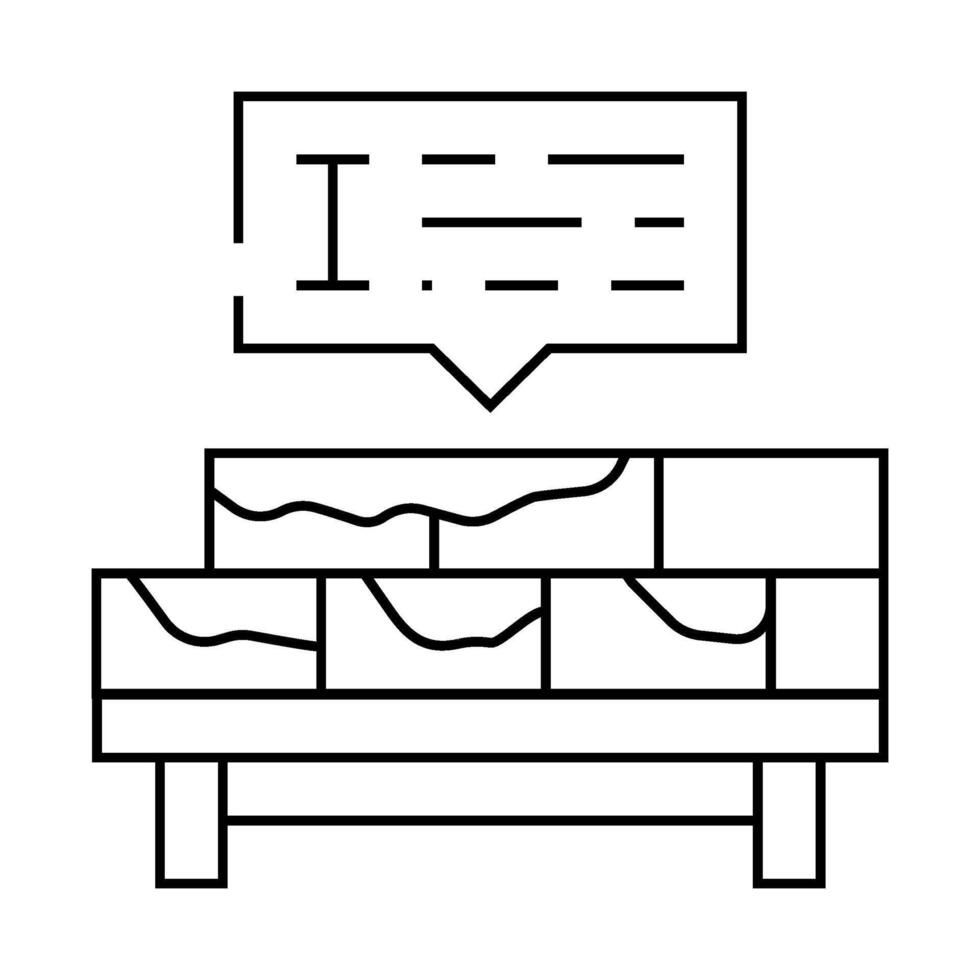 brickwork courses line icon illustration line vector