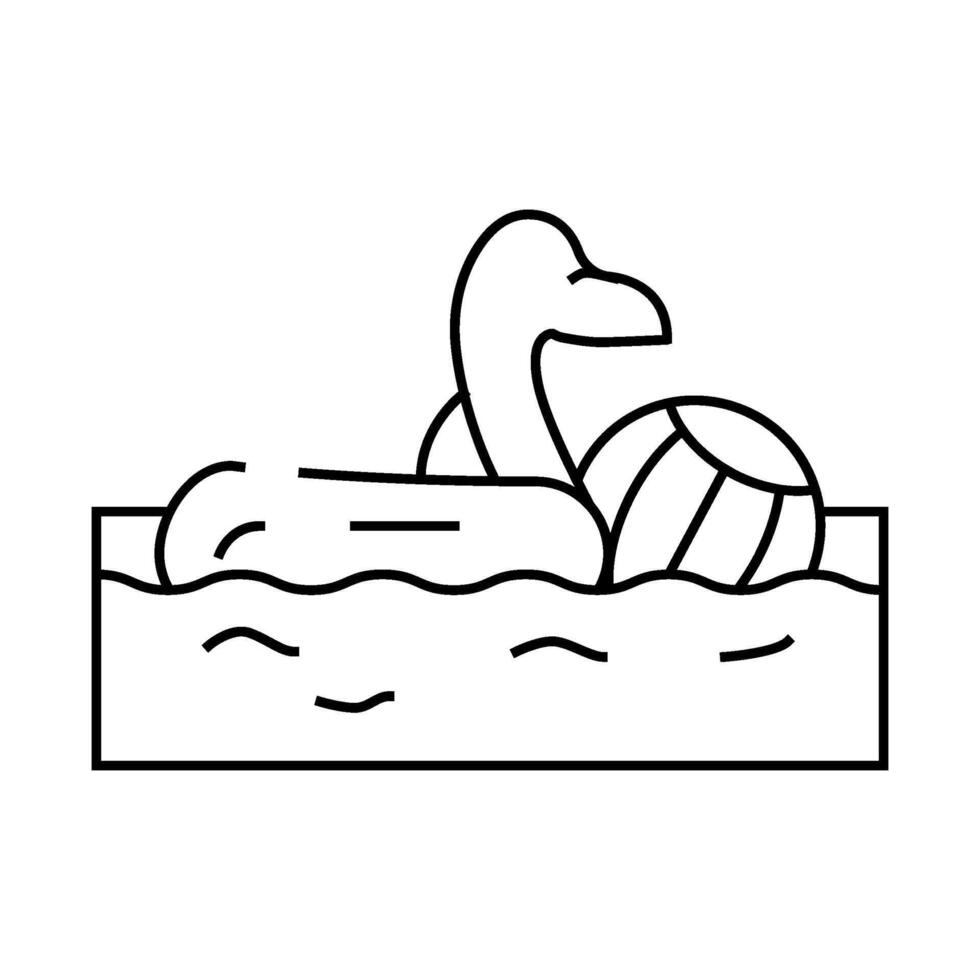 pool party event line icon illustration vector