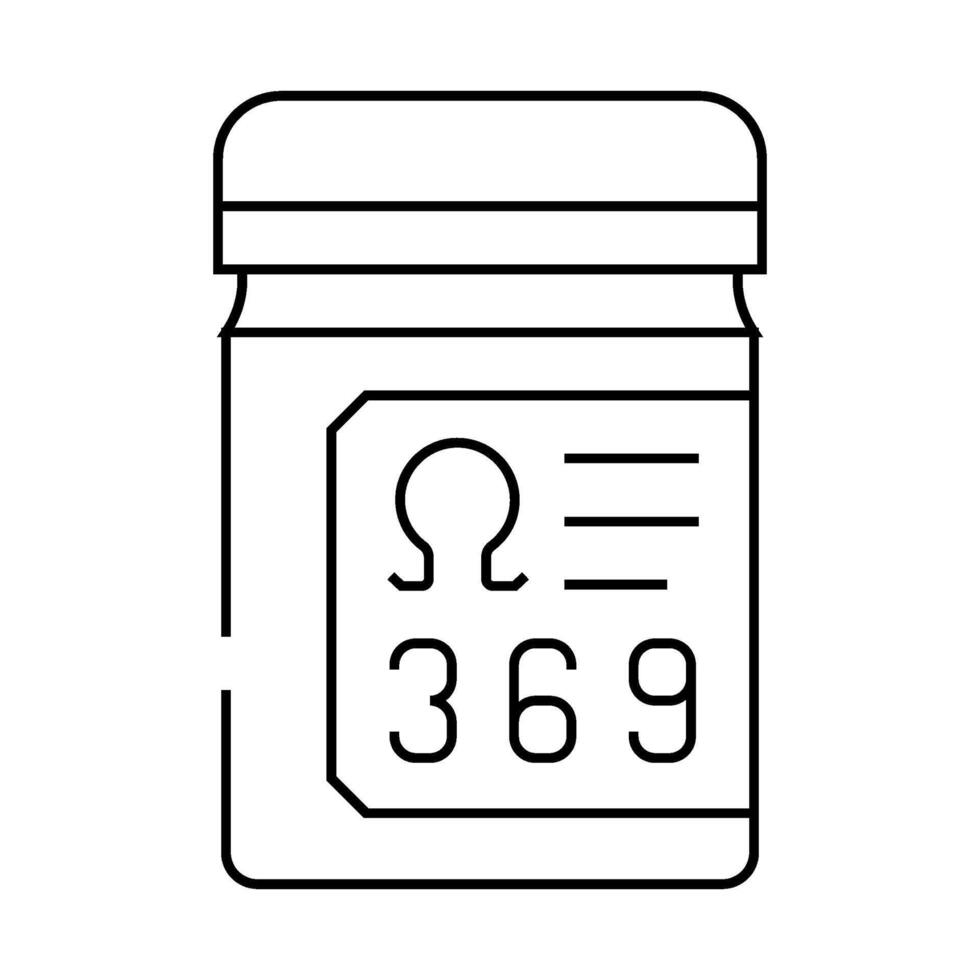 essential fatty acids, omega 369 line icon illustration vector
