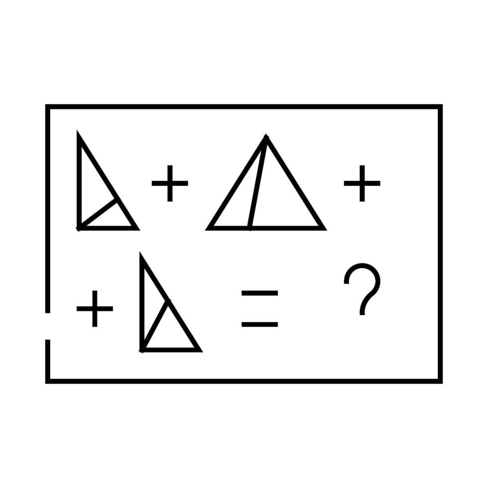 tasks with shapes line icon illustration vector