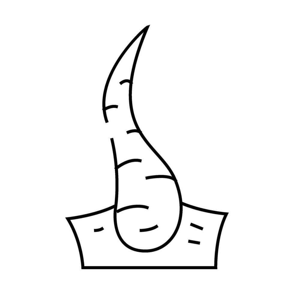 breaking hair line icon illustration black vector