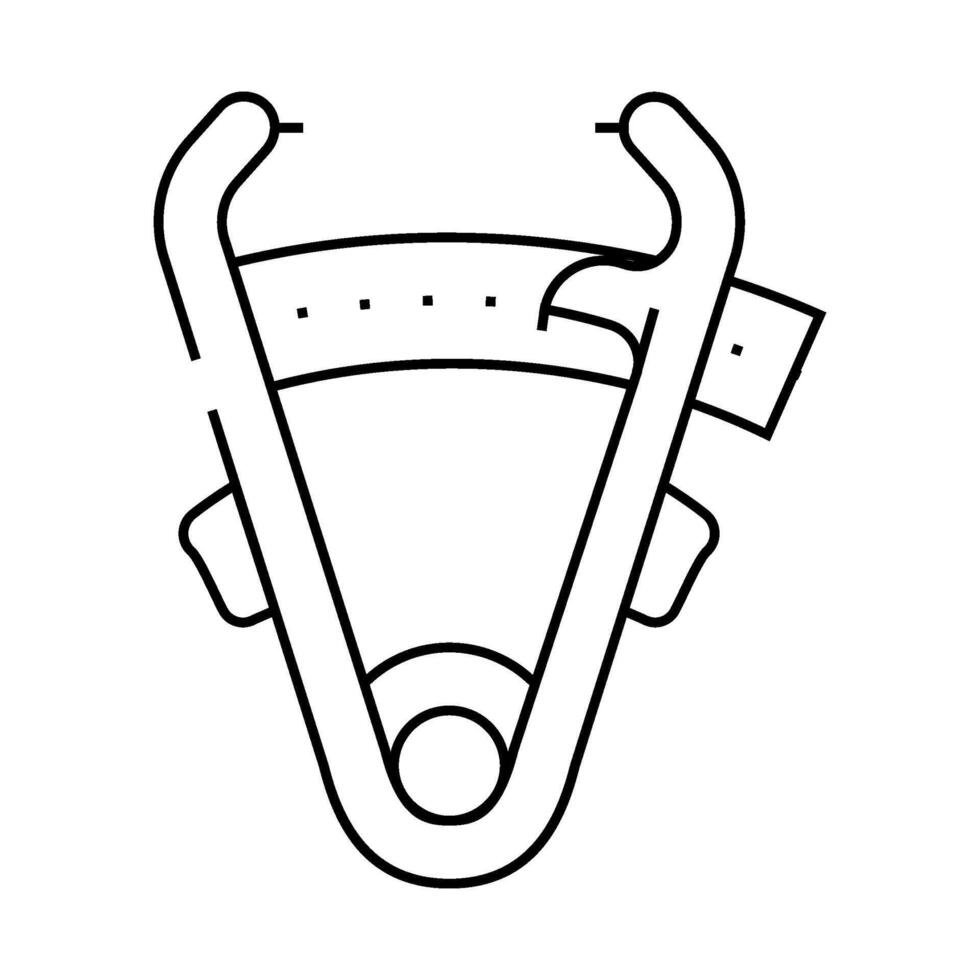 caliper tool line icon illustration black vector
