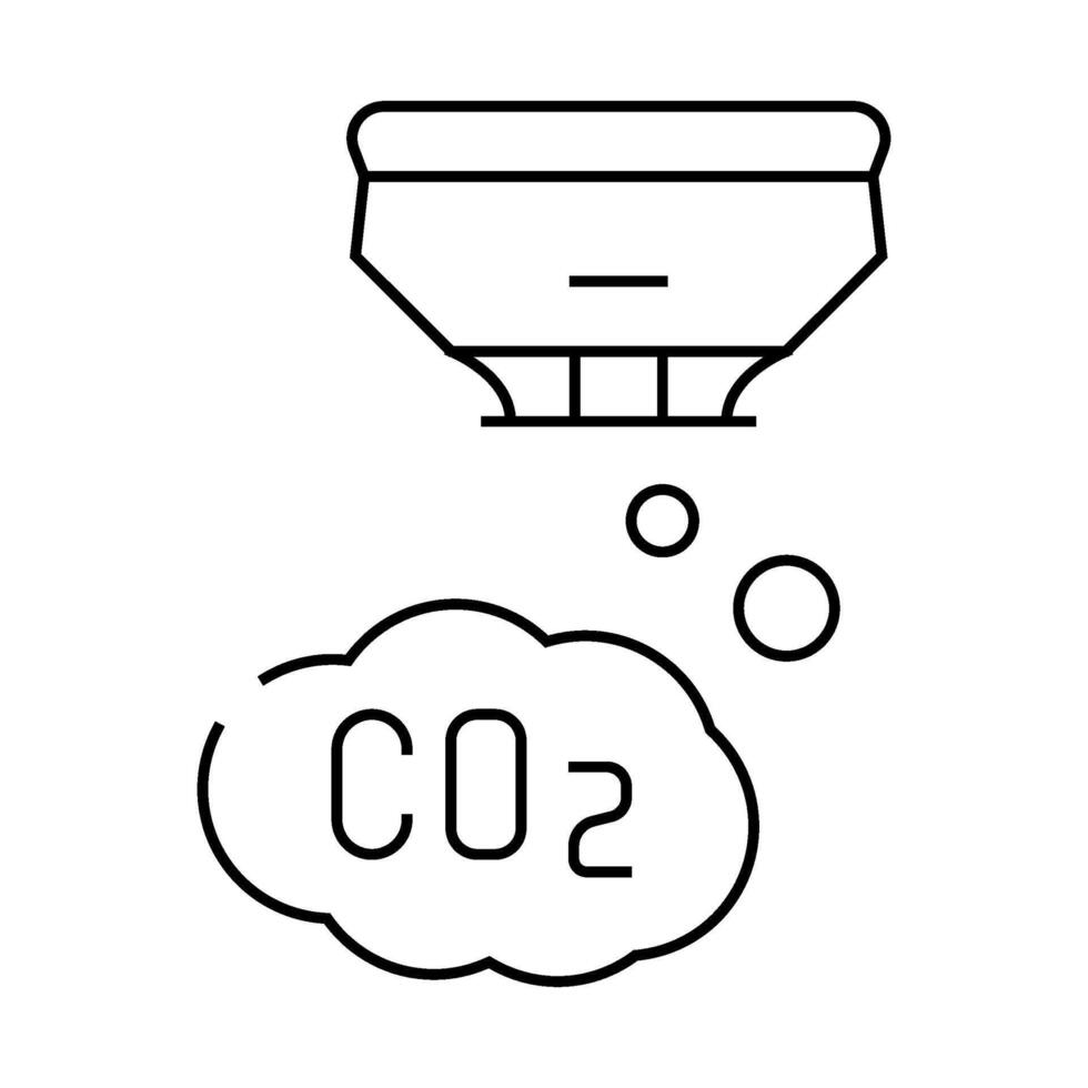 co2 sensor line icon illustration black vector