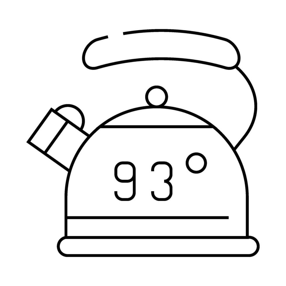 kettle for boiling water line icon illustration vector