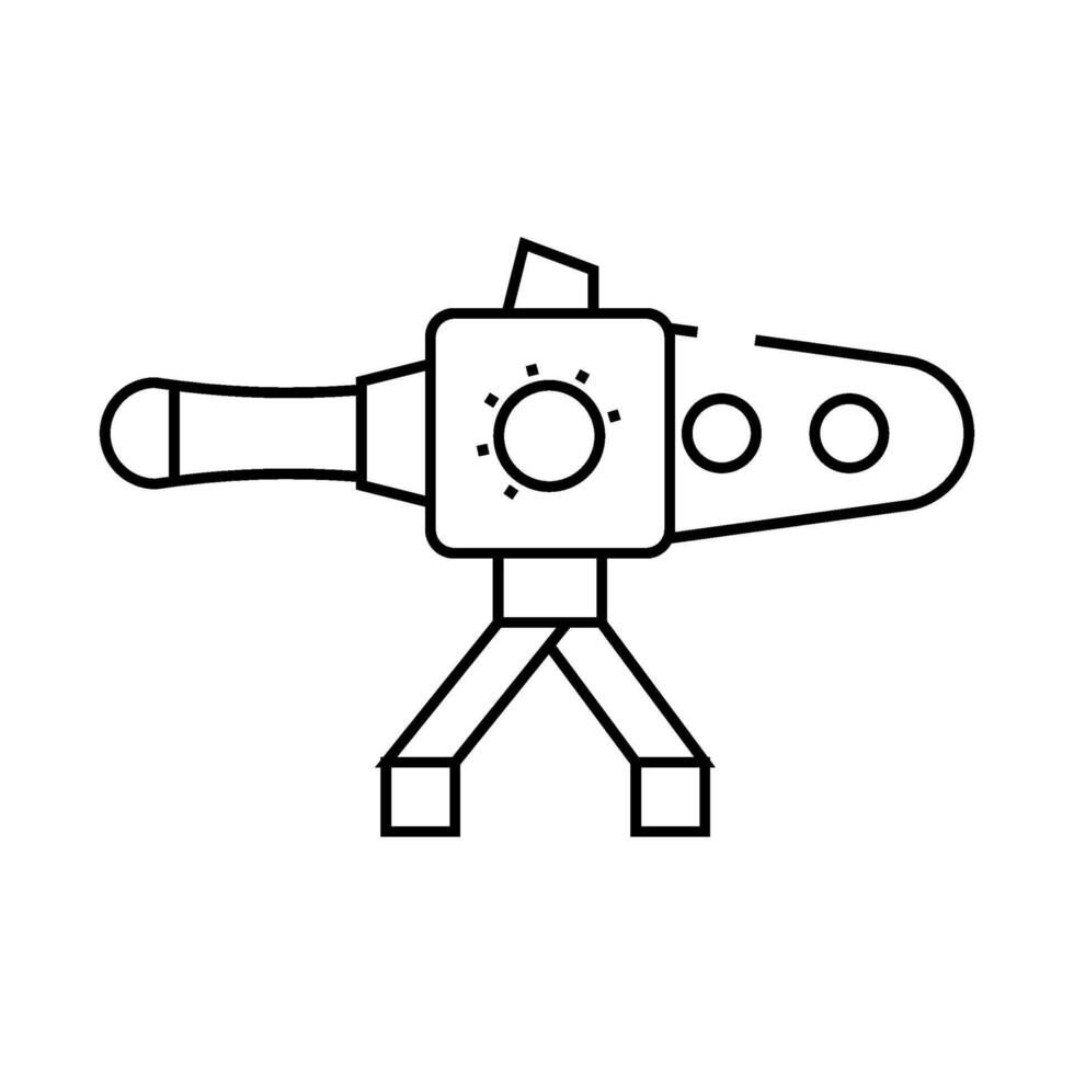 soldering iron for plastic pipes line icon illustration vector