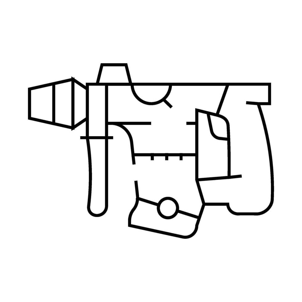 perforator tool line icon illustration black vector