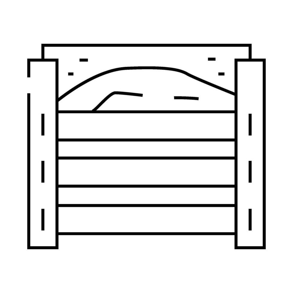homemade composter line icon illustration vector