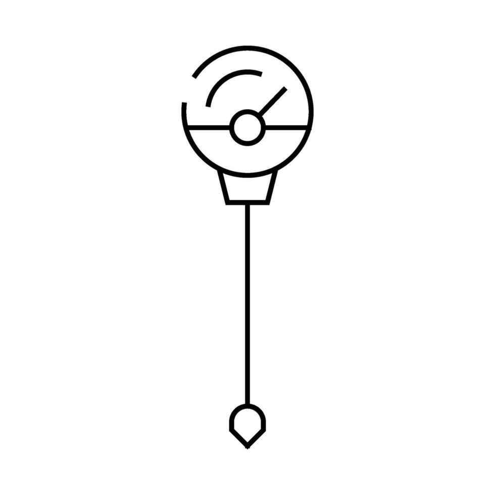 soil thermometer compost line icon illustration vector