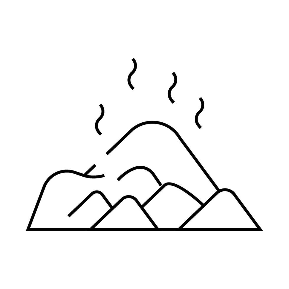 pile compost line icon illustration vector