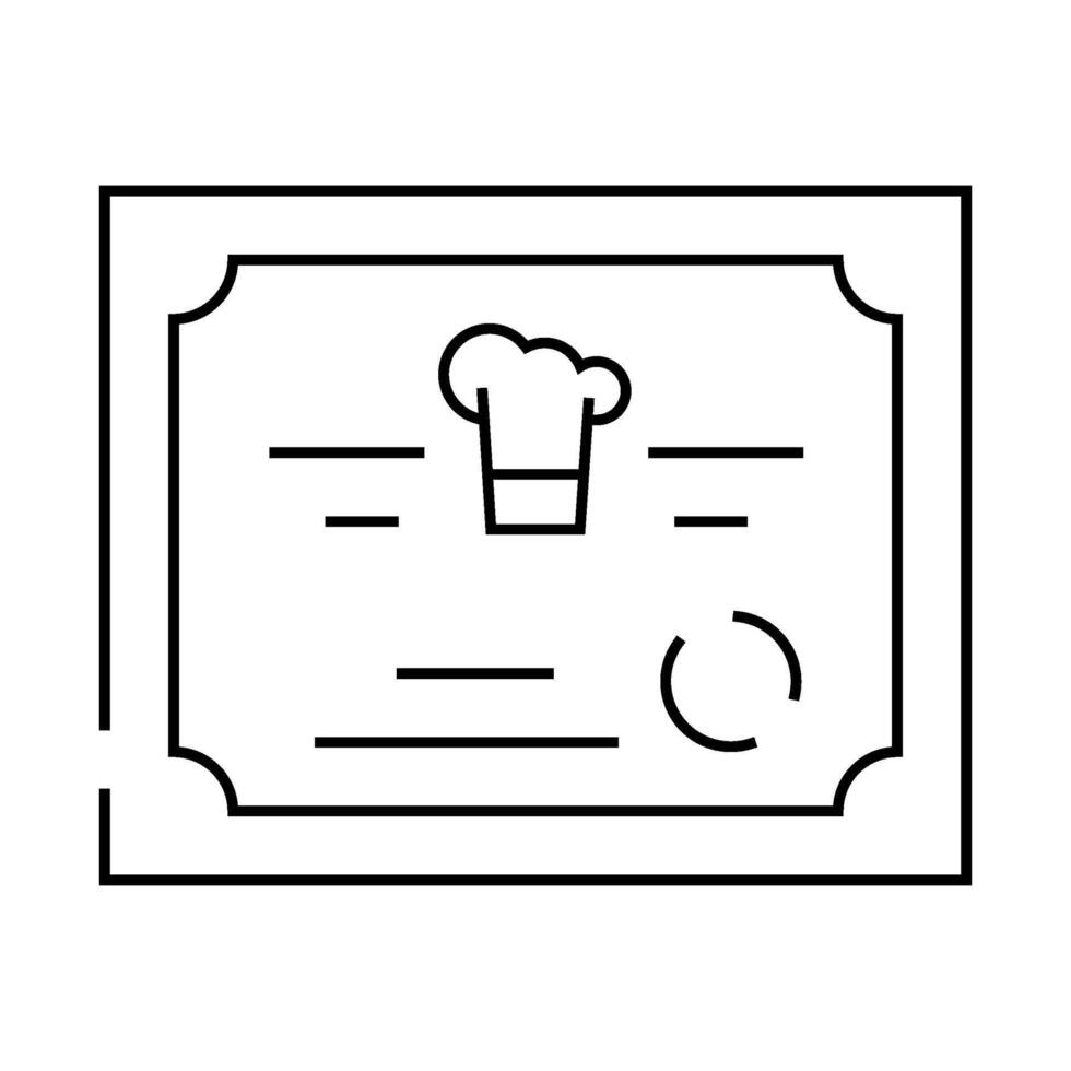 diploma cooking courses line icon illustration vector