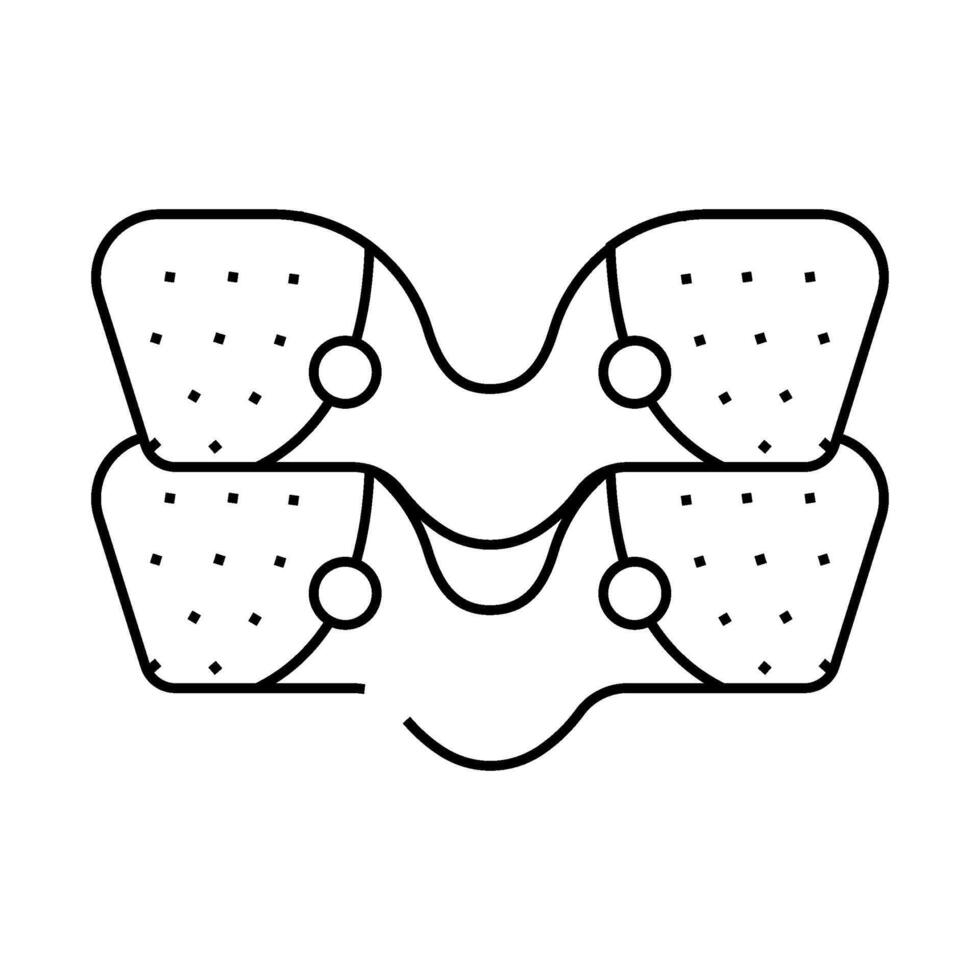 thighs ems training line icon illustration vector