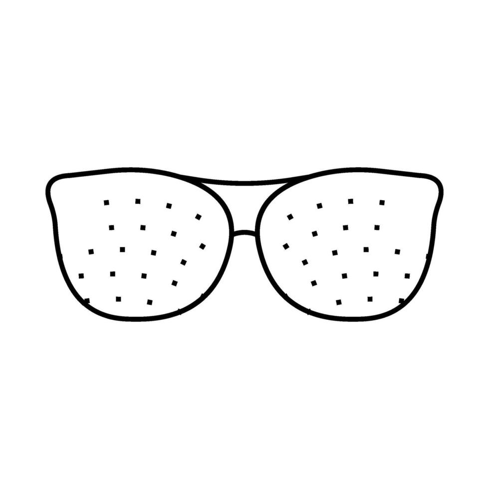 perforated glasses line icon illustration vector