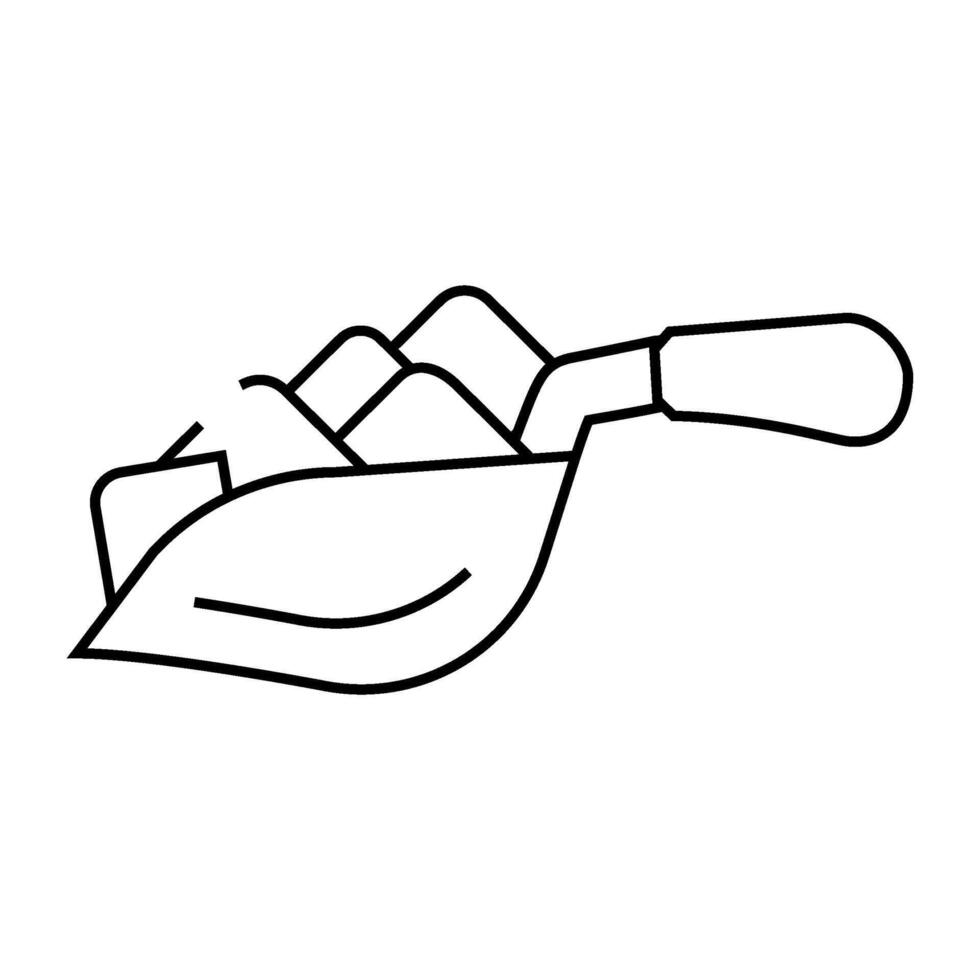ice scoop bartender line icon illustration vector