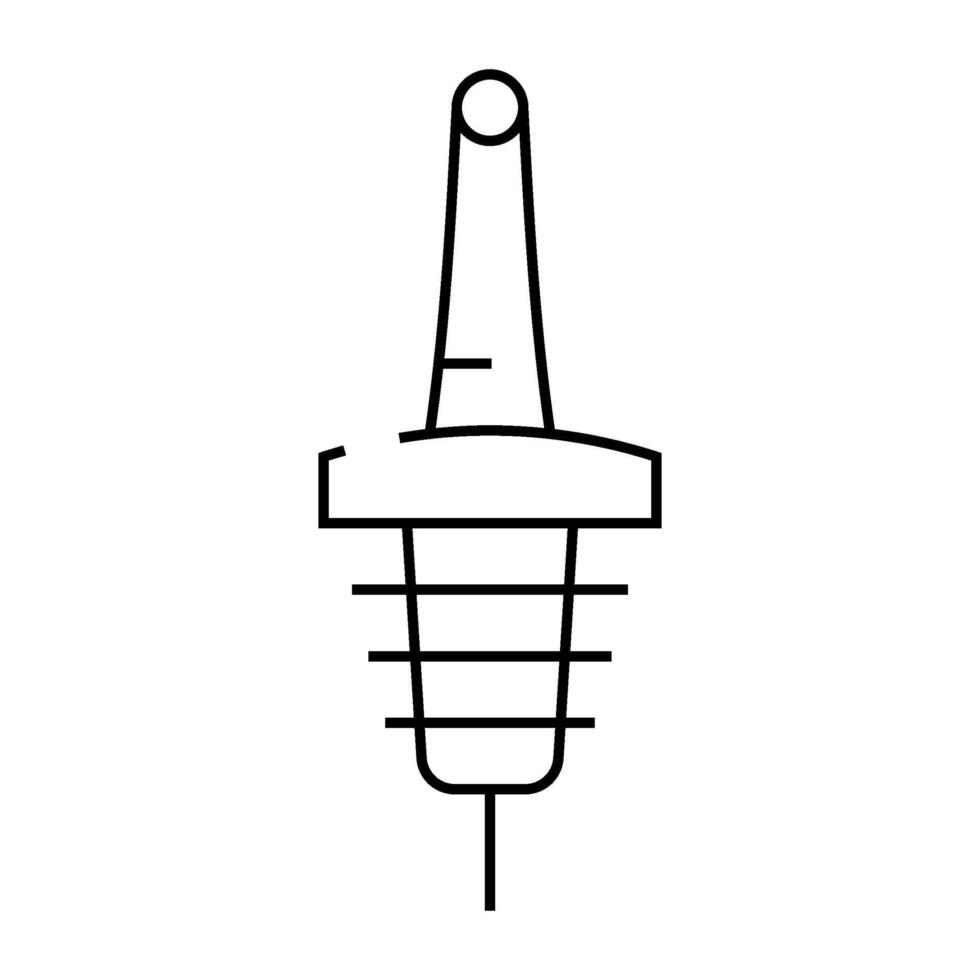 geyser, plug with valve bartender line icon illustration vector
