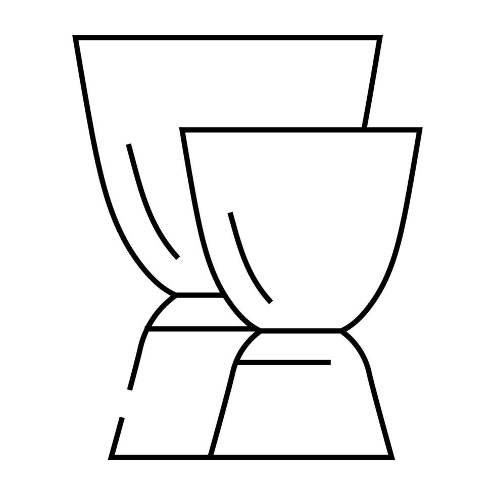 jiggers bartender line icon illustration vector