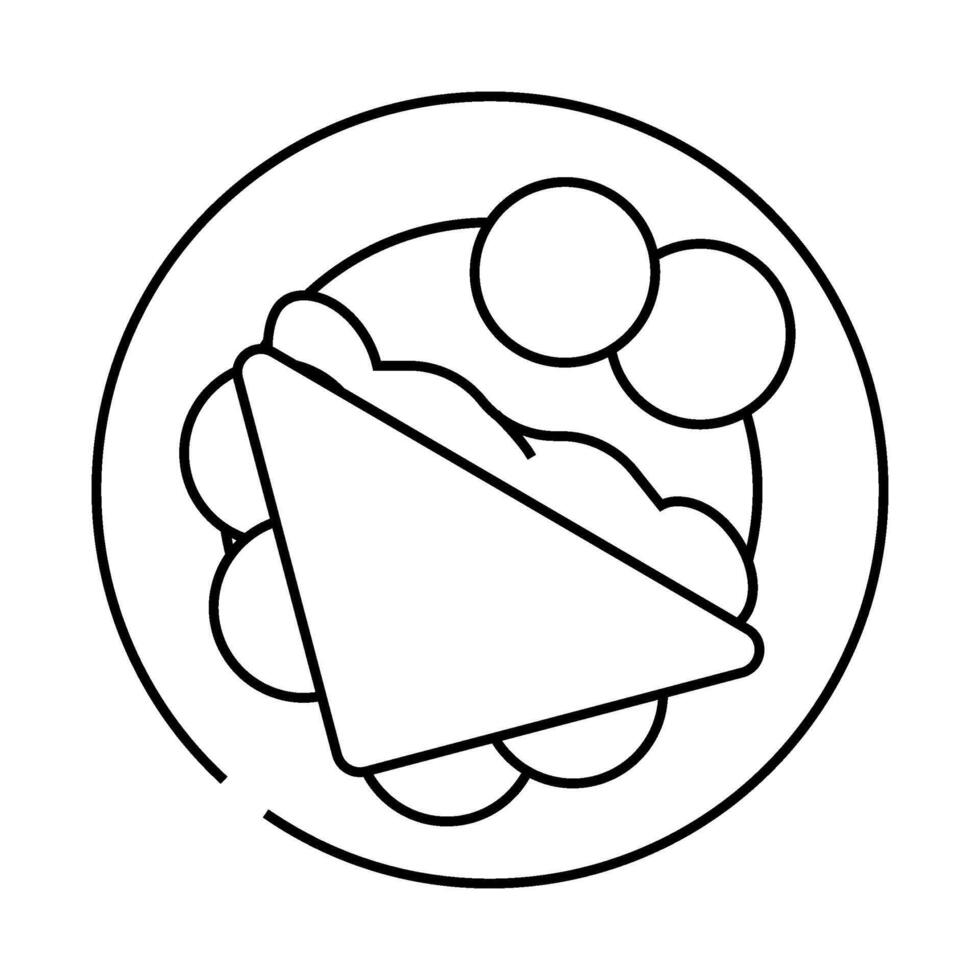 breakfast meal line icon illustration vector