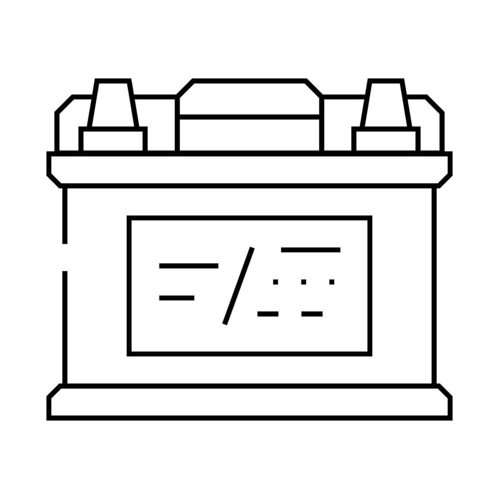 battery car line icon illustration vector
